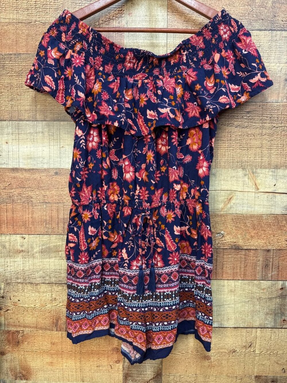 Band of Gypsies Floral Romper Large